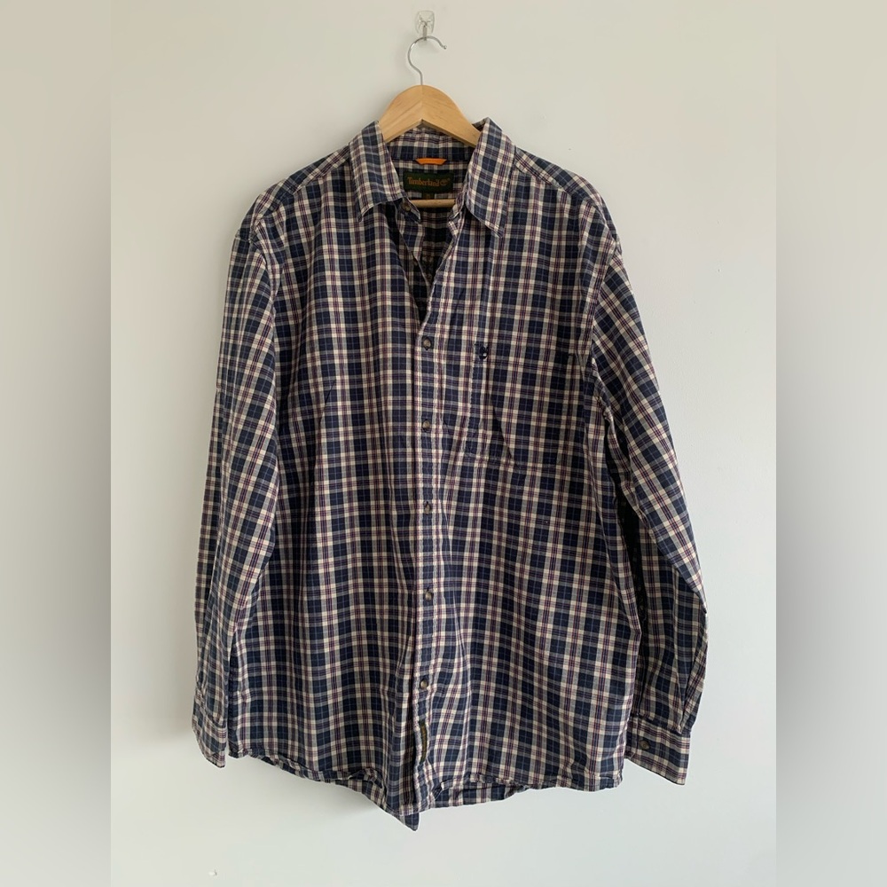 Timberland XL plaid Button down